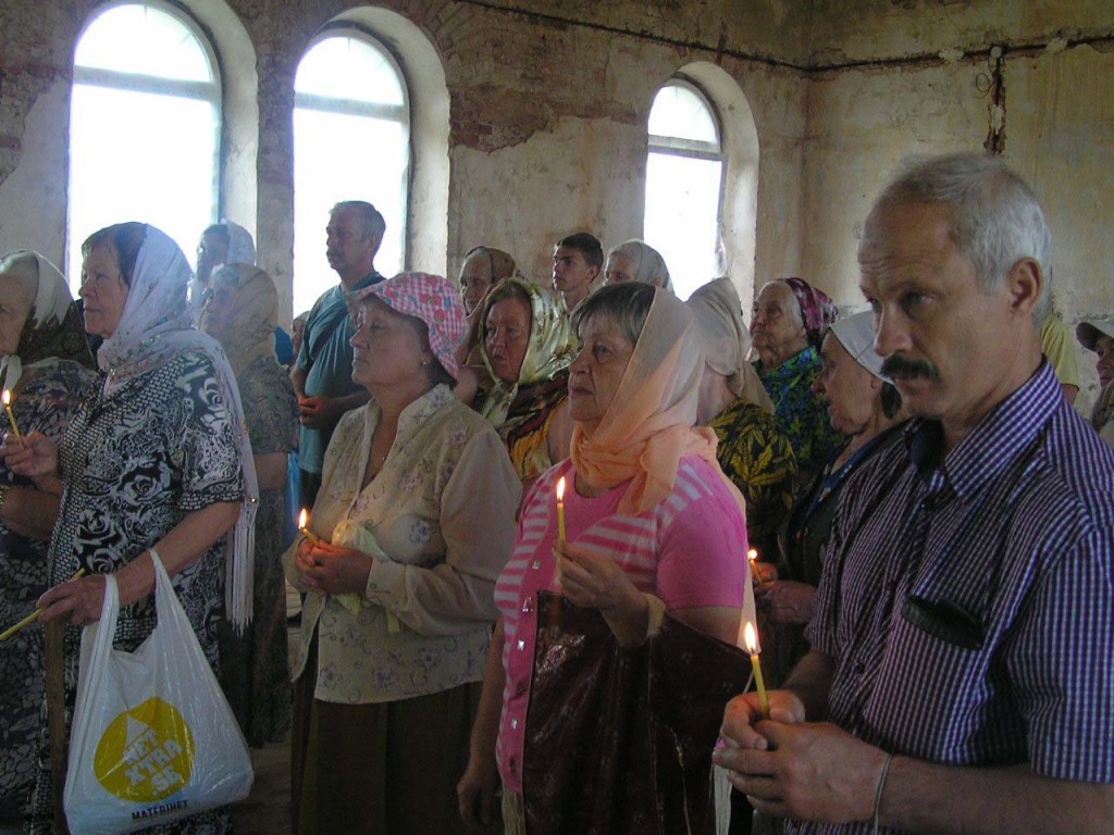 Микшино храм Сретенья Господня. Первый водосвятный моебен