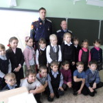 Встреча казаков с  учащимися Крючковской  школы